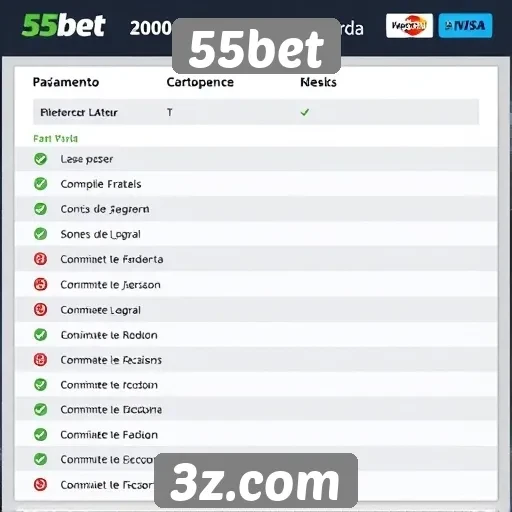 Métodos de pagamento aceitos no 55bet